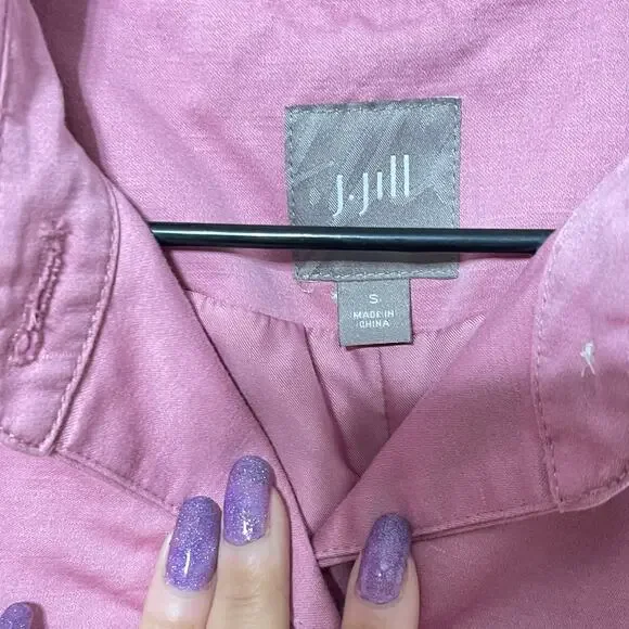 J. Jill Lightweight Jacket Womens Small Dusty Pink Linen Blend Lined Spring Coat - Picture 6 of 11
